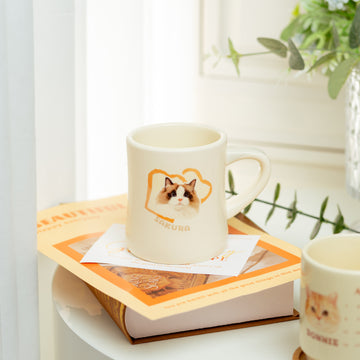 Custom Pet Hourglass Ceramic Mug | Personalized Hourglass Shape Coffee Cup Gift